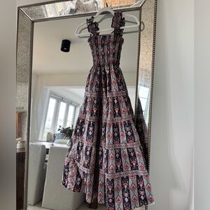 Chic Patterned Midi Dress